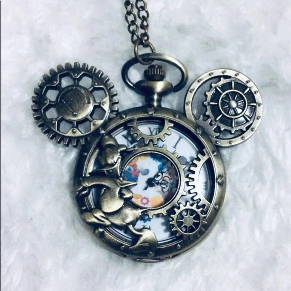Retro Mickey Mouse Donald Duck pocket watch - Picture 2 of 3